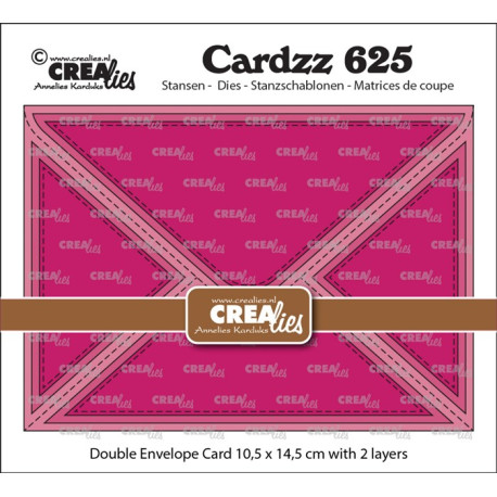 Crealies Cardzz Dies No. 625 Double Envelope Card Rectangle
