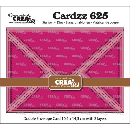 Crealies Cardzz Dies No. 625 Double Envelope Card Rectangle
