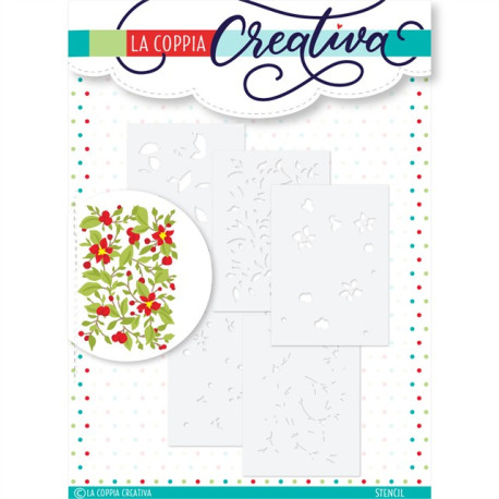 La Coppia Creativa Stencil PIZZO FIORITO 5pezzi