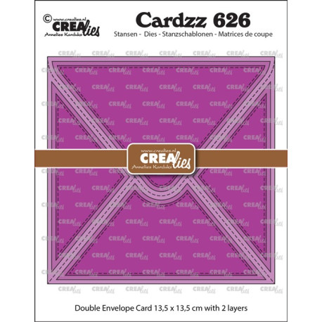 Crealies Cardzz Dies No. 626 Double Envelope Card Square