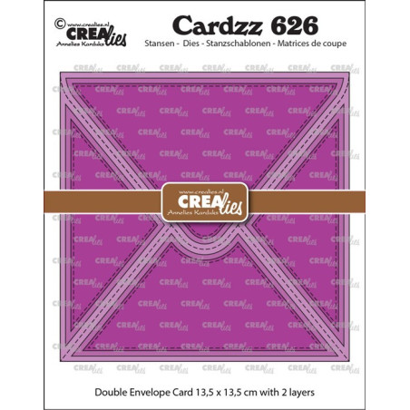 Crealies Cardzz Dies No. 626 Double Envelope Card Square