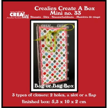 Crealies Create A Box No. 33 MINI Bag / Bag Box for Gifts and Advent