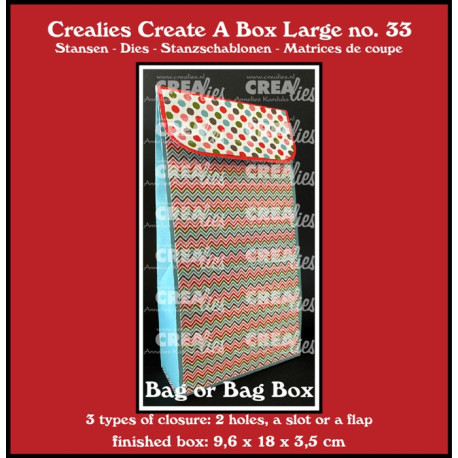 Crealies Create A Box No. 33 LARGE Bag / Bag Box for Gifts and Advent
