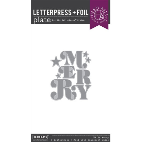 HERO ARTS Very Merry Letterpress + Foil Plate Merry