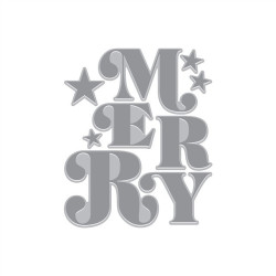 HERO ARTS Very Merry Letterpress + Foil Plate Merry
