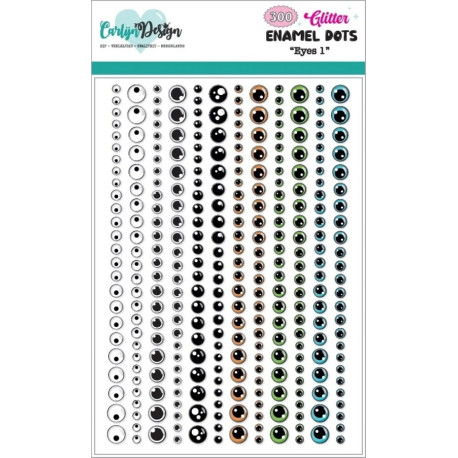 Carlijn Design Glitter Enamel Dots Eyes 1 300pz