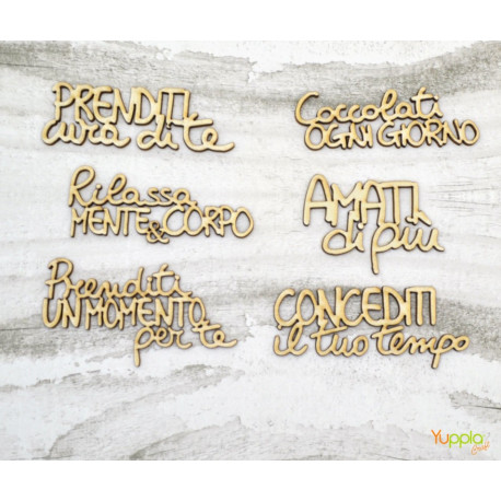 YupplaCraft Legnetti Frasi "prenditi cura di te"
