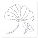 Florileges Stencil per piercing FEUILLES DE GINKGO 15x15cm