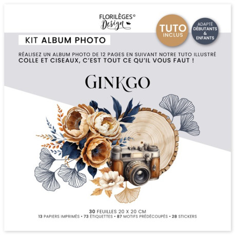 Florileges Kit Album Creativo GINKGO 20x20cm