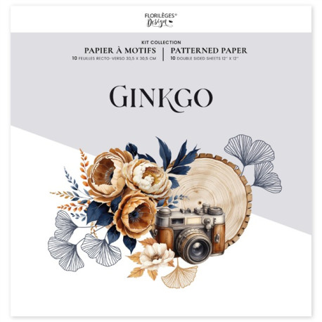 Florileges Kit Carte GINKGO 30x30cm