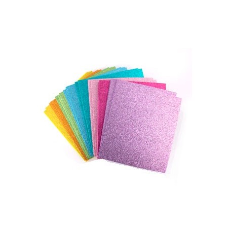 Kit Gomma Crepla Glitter Set Rainbow 15x13,5cm
