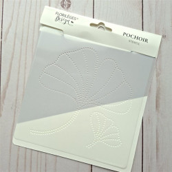 Florileges Stencil per piercing FEUILLES DE GINKGO 15x15cm