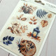 Florileges 4 Fogli Stickers GINKGO