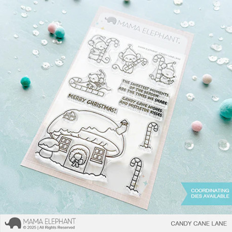 Mama Elephant CANDY CANE LANE Clear Stamp