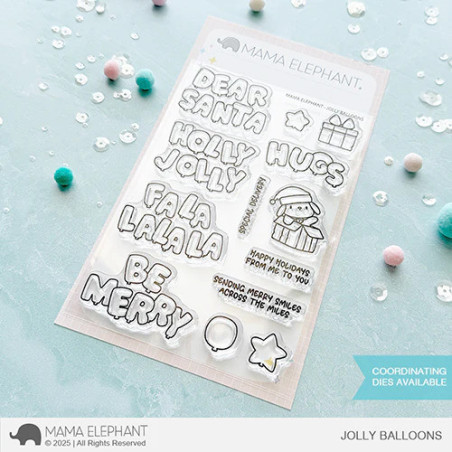 Mama Elephant JOLLY BALLOONS Clear Stamp