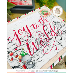 Mama Elephant JOY TO THE WORLD Clear Stamp