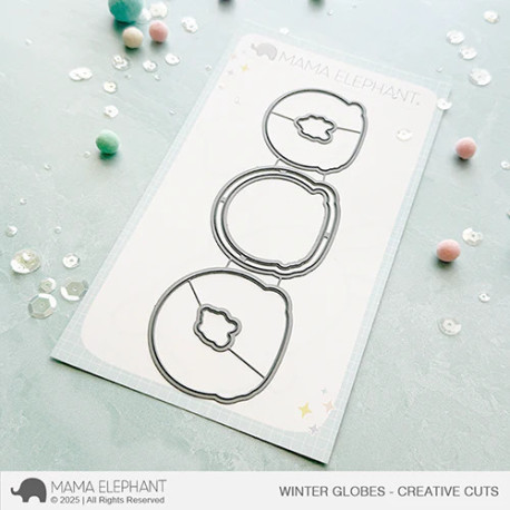 Mama Elephant Winter Globes CREATIVE CUTS