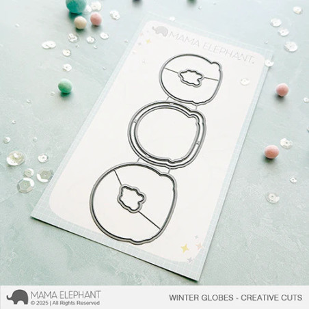Mama Elephant Winter Globes CREATIVE CUTS