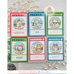 Mama Elephant WINTER GLOBES Clear Stamp