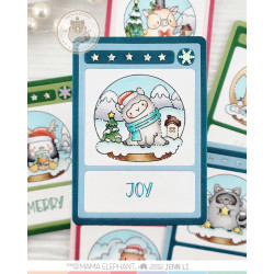 Mama Elephant WINTER GLOBES Clear Stamp