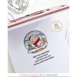 Mama Elephant WINTER GLOBES Clear Stamp