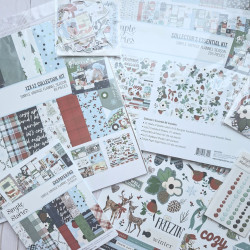 Simple Stories Simple Vintage Flannel Season Cardstock Stickers 30x30cm