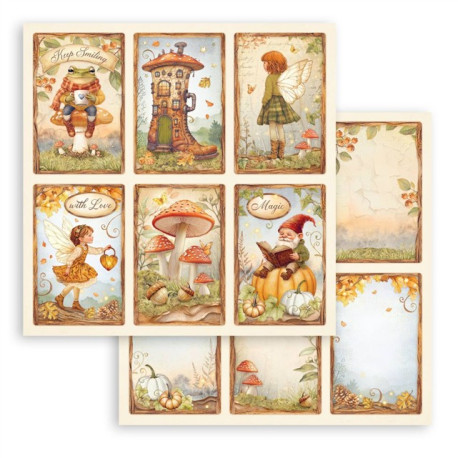 Stamperia Whispering Woods Paper Sheet 6 Cards 30x30cm