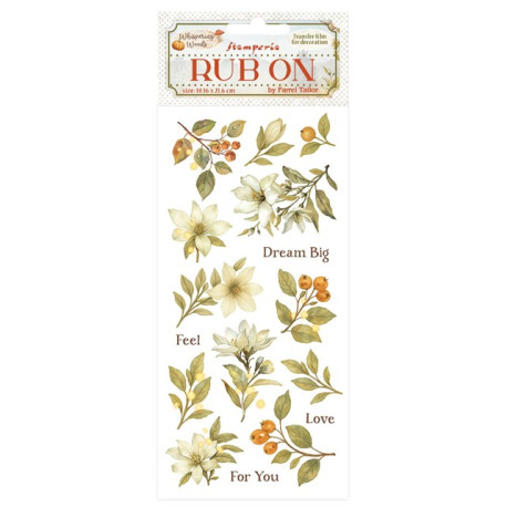 Stamperia Whispering Woods Rub-On Magnolia
