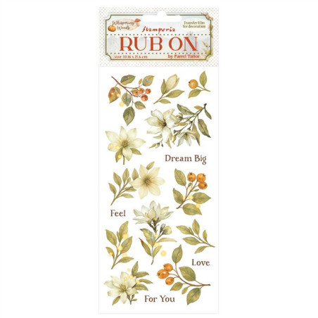 Stamperia Whispering Woods Rub-On Magnolia