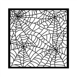 Stamperia Whispering Woods Thick Stencil Spider Pattern 18x18cm