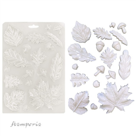 Stamperia Whispering Woods Soft Mould A5 Leaves