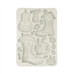 Stamperia Whispering Woods Silicon Mould A5 Boots and Pumpikin House