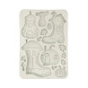Stamperia Whispering Woods Silicon Mould A5 Boots and Pumpikin House