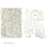 Stamperia Whispering Woods Silicon Mould A5 Boots and Pumpikin House