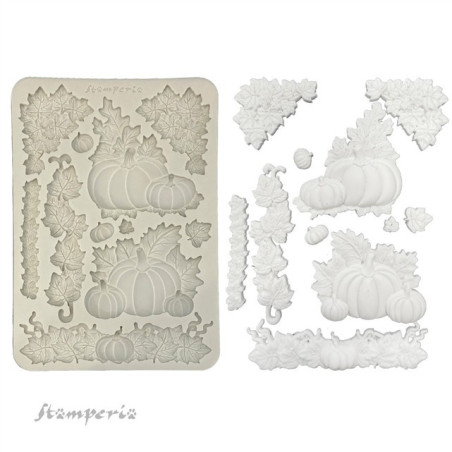 Stamperia Whispering Woods Silicon Mould A5 Pumpkins