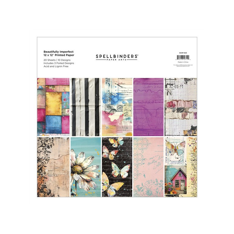 PREORDINE!! Spellbinders Beautifully Imperfect Paper Pad 30x30cm
