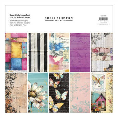 PREORDINE!! Spellbinders Beautifully Imperfect Paper Pad 30x30cm