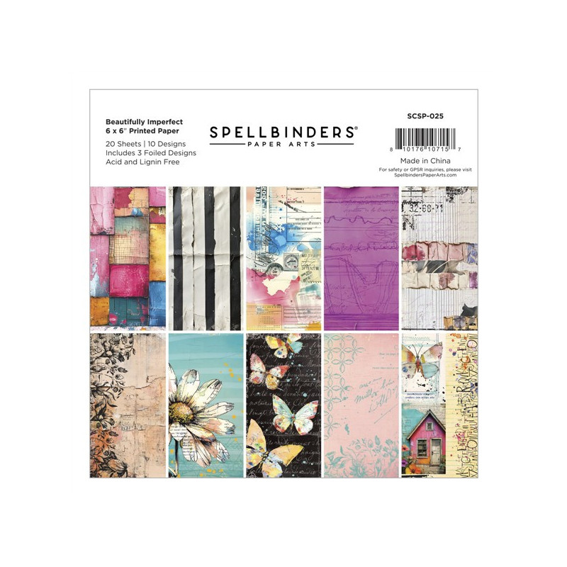 Spellbinders Beautifully Imperfect Paper Pad 15x15cm