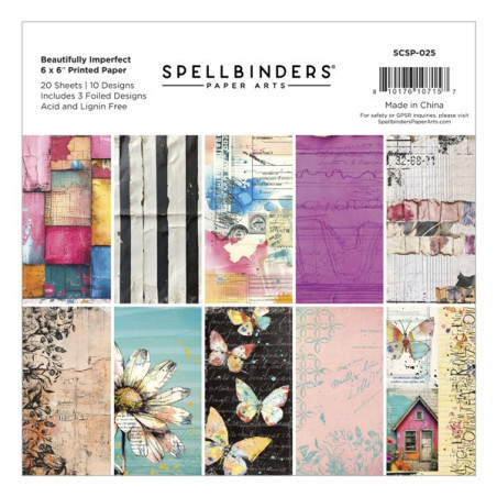 Spellbinders Beautifully Imperfect Paper Pad 15x15cm