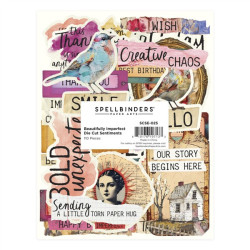 Spellbinders Beautifully Imperfect Die Cut Sentiments 110pz