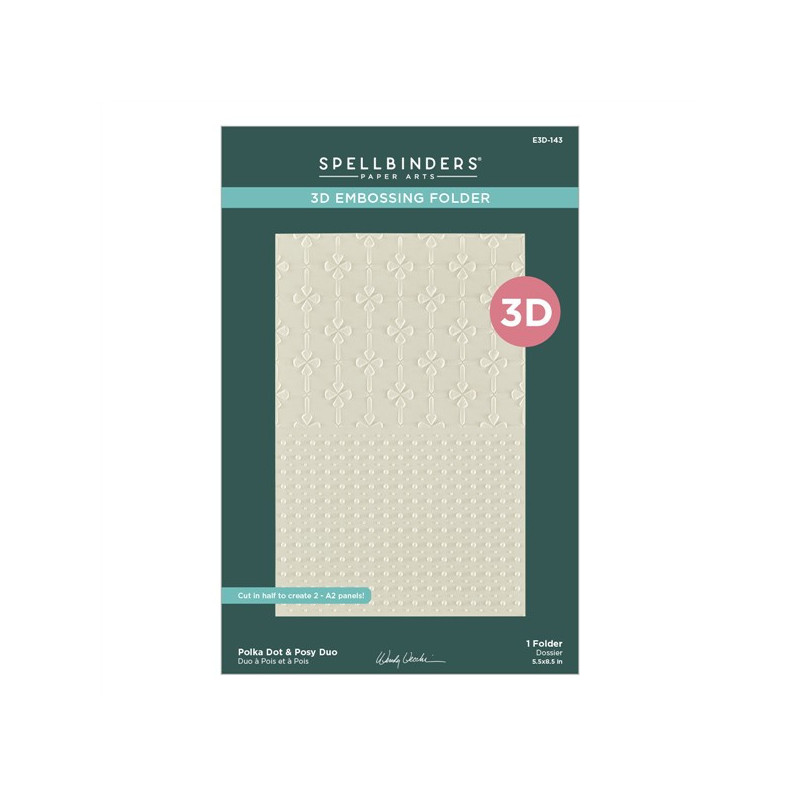 Spellbinders Polka Dot & Posy Duo 3D Embossing Folder