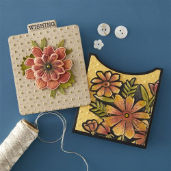 Spellbinders Polka Dot & Posy Duo 3D Embossing Folder
