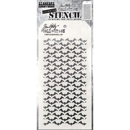 STAMPERS ANONYMOUS Tim Holtz Batground Layering Stencil