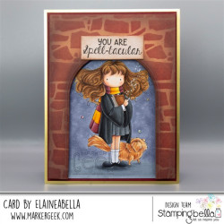 Stamping Bella Tiny Townie Witch in Training with Cat