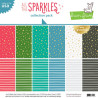 LAWN FAWN All The Sparkles Paper Pack 30x30m CON FOIL ORO