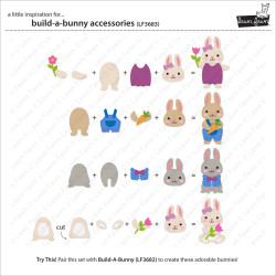 LAWN FAWN Build-A-Bunny Accessories Cuts
