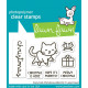 LAWN FAWN Cozy Cats Christmas Add-On Clear Stamps