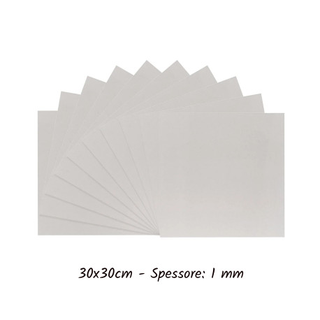 5 FOGLI Chipboard 1mm 30x30cm