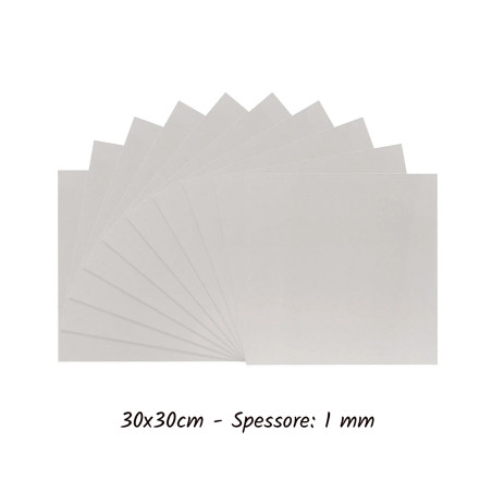 5 FOGLI Chipboard 1mm 30x30cm