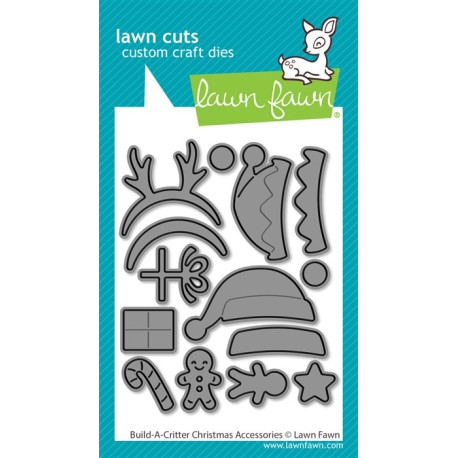 LAWN FAWN Build-a-Critter Christmas Accessories Cuts